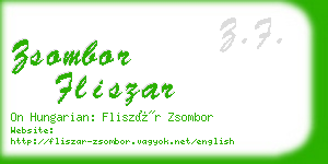 zsombor fliszar business card